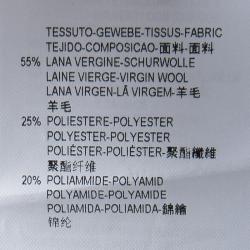 Pre Owned Emporio Armani Grey Checked Brushed Wool Jogger Pants M