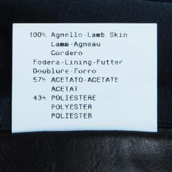 Pre Owned Emporio Armani Men's Crinkle Leather Jacket L