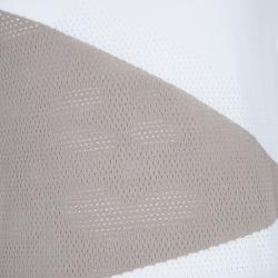 Pre Owned Emporio Armani White Perforated Colorblock Sweater L