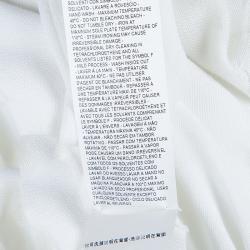 Pre Owned Emporio Armani White Perforated Colorblock Sweater L