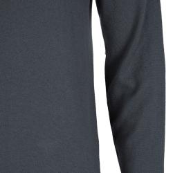 Pre Owned Emporio Armani Grey Zip Detail Polo Sweater L