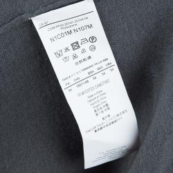 Pre Owned Emporio Armani Grey Zip Detail Polo Sweater L