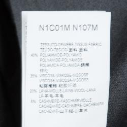 Pre Owned Emporio Armani Grey Zip Detail Polo Sweater L