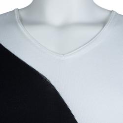 Pre Owned Emporio Armani Colorblock V-Neck Sweater XXL