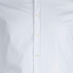 Pre Owned Emporio Armani Men's White Cotton Tailored Fit Shirt L
