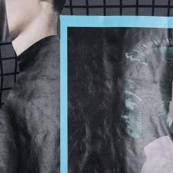 Pre Owned Emporio Armani Grey Checked Printed Sweatshirt L