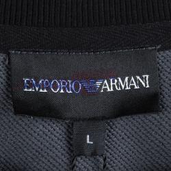 Pre Owned Emporio Armani Grey Checked Printed Sweatshirt L