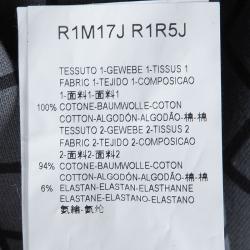 Pre Owned Emporio Armani Grey Checked Printed Sweatshirt L