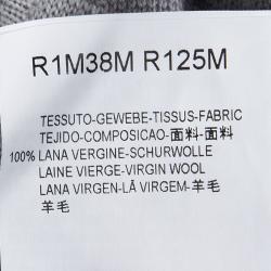 مملوكة مسبقًا Emporio Armani Grey Wool Geometric Pattern Sweater S