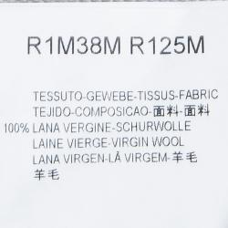 Pre Owned Emporio Armani Grey Wool Geometric Pattern Sweater M