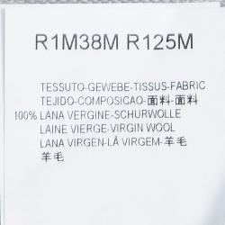 Pre Owned بلوفر أمبوريو أرماني صوف رصاصي نمط هندسي XL