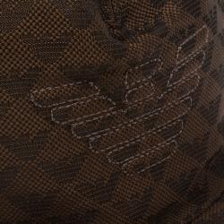 مملوكة مسبقًا Emporio Armani Brown Monogram Baseball Cap Size L