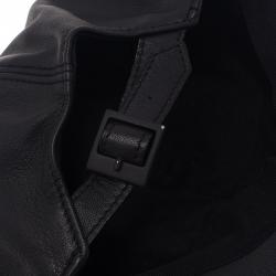 Pre Owned قبعة بيسبول أمبوريو أرماني جلد أسود مقاس M