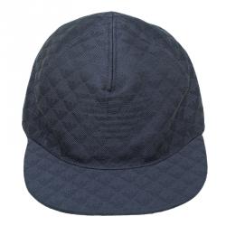 مملوكة مسبقًا Emporio Armani Black Monogram Baseball Cap Size M