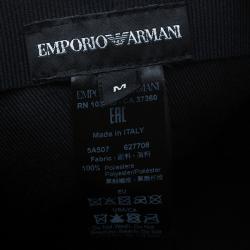 مملوكة مسبقًا Emporio Armani Black Monogram Baseball Cap Size M