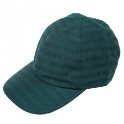 Pre Owned Emporio Armani Green Logo Baseball Cap Size M