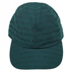 Pre Owned Emporio Armani Green Logo Baseball Cap Size M