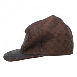 مملوكة مسبقًا Emporio Armani Brown Monogram Baseball Cap Size S