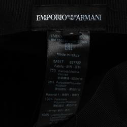 مملوكة مسبقًا قبعة بيسبول أمبوريو أرماني بوليستر رصاصي وأسود S