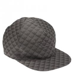 مملوكة مسبقًا Emporio Armani Grey Monogram Baseball Cap Size L
