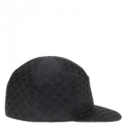Pre Owned Emporio Armani Dark Grey Monogram Baseball Cap Size S