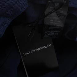 Pre Owned Emporio Armani Navy Blue Logo Baseball Cap Size L/XL