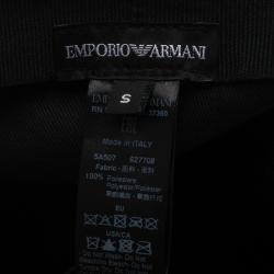 Pre Owned Emporio Armani Grey Monogram Baseball Cap Size S