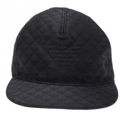 Pre Owned قبعة امبوريو أرماني باسكتبول مونوغرامي غرافيتي مقاس M