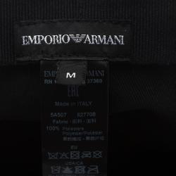 Pre Owned قبعة امبوريو أرماني باسكتبول مونوغرامي غرافيتي مقاس M