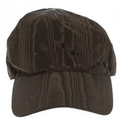 مملوكة مسبقًا Emporio Armani Brown Moire Baseball Cap M