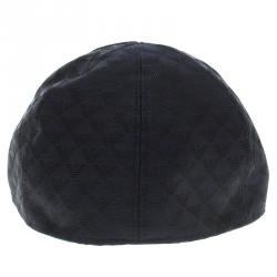 Pre Owned Emporio Armani Navy Blue Monogram Logo Embroidered Baseball Cap M