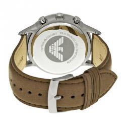 Pre Owned Emporio Armani Silver Stainless Steel AR2471 Men's Wristwatch 43MM