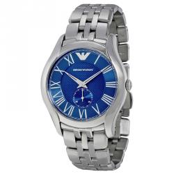 Pre Owned Emporio Armani Blue Stainless Steel AR1789 Men's Wristwatch 43MM