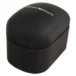 Pre Owned Emporio Armani Black Stainless Steel AR1794 men's Wristwatch 43MM