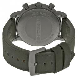 Pre Owned Emporio Armani Grey Stainless Steel AR1816 Men's Wristwatch 46MM