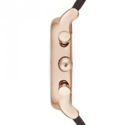 Pre Owned Emporio Armani Grey Gold-Plated Stainless Steel AR1931 Men's Wristwatch 46MM