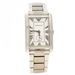 Emporio Armani Silver Stainless Steel AR 1607 Men's Wristwatch 32MM