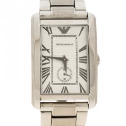 Emporio Armani Silver Stainless Steel AR 1607 Men's Wristwatch 32MM
