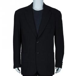 Pre Owned Emporio Armani Men's Grey Wool Blazer L