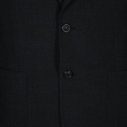 Pre Owned Emporio Armani Men's Grey Wool Blazer L