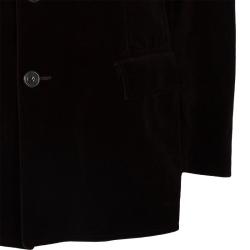 Pre Owned Emporio Armani Men's Brown Velvet Blazer L