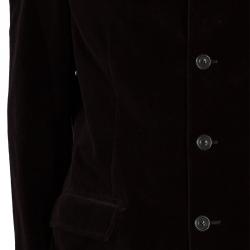 Pre Owned Emporio Armani Men's Brown Velvet Blazer L