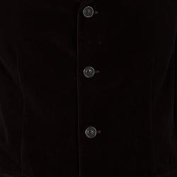 Pre Owned Emporio Armani Men's Brown Velvet Blazer L