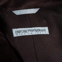 Pre Owned Emporio Armani Men's Brown Velvet Blazer L