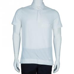 Pre Owned Emporio Armani Men's White Polo Shirt L