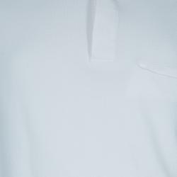 Pre Owned Emporio Armani Men's White Polo Shirt L