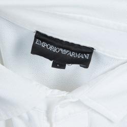 Pre Owned Emporio Armani Men's White Polo Shirt L