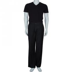 Pre Owned Emporio Armani Men's Black Trousers XL