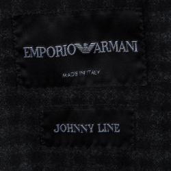 Pre Owned Emporio Armani Johnny Line Black Tailored Blazer M