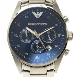 Emporio Armani Blue Stainless Steel AR5860 Men's Wristwatch 43MM